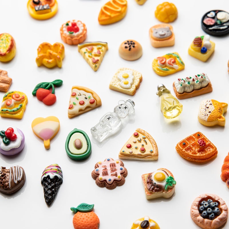 LEEXINLUU-30 PCS Mini Slime Charms Set - Food-Themed Squishy Charms for Slime,Resin(5 Fixed Designs + Random Colors) -Multipurpose DIY Decoration - Image 5