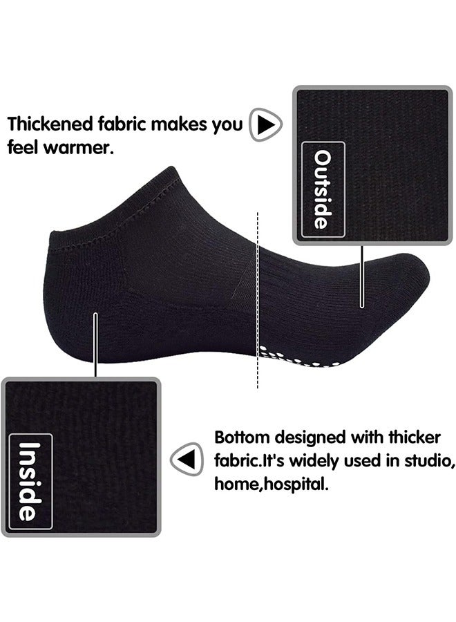 HS Non Slip Socks Women Fashion All Season Socks Sports Casual Simple Striped Colors For Pilates Yoga Barre Ballet Dance Fitness Football Hospital Mid-Tube Socks Free Size 2 Pieces - Image 3