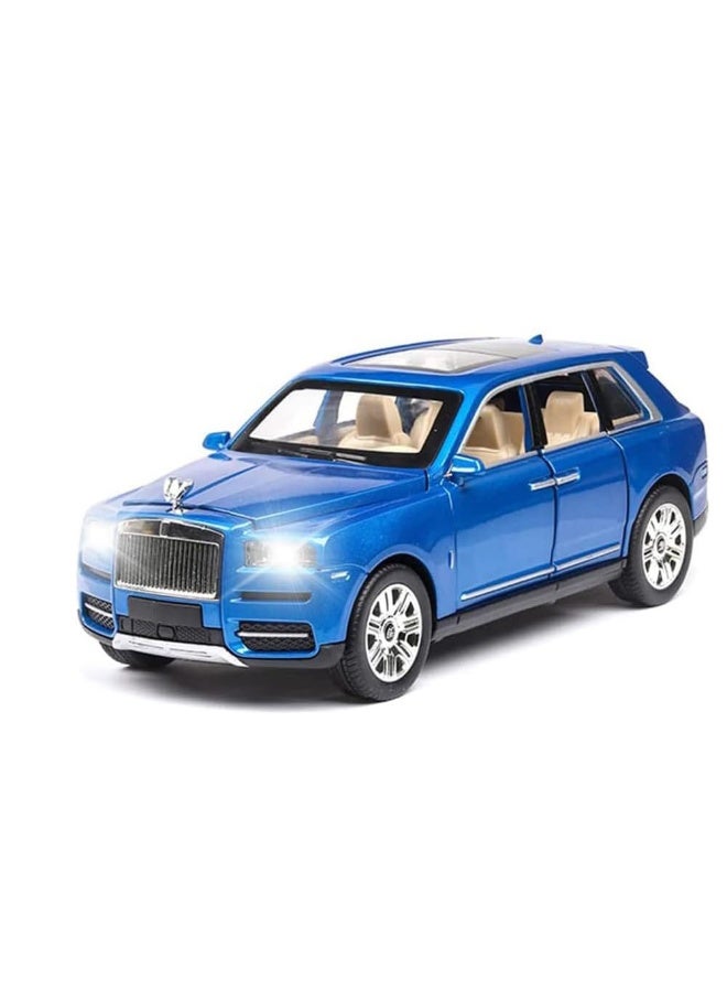 1/24 Rolls-Royce Cullinan Zinc Alloy Model Car with Pull Back, Sound & Light, Blue - Image 1