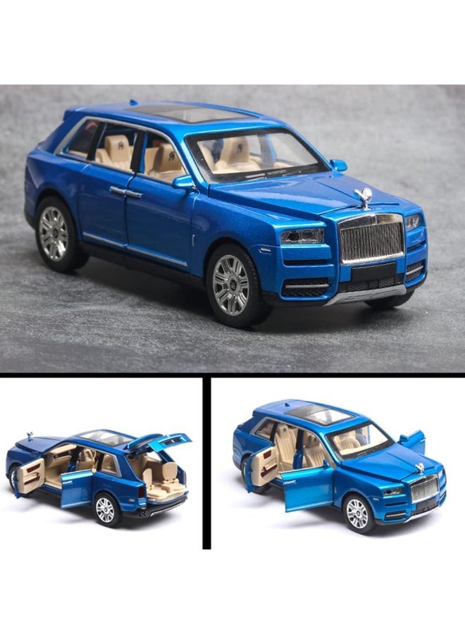 1/24 Rolls-Royce Cullinan Zinc Alloy Model Car with Pull Back, Sound & Light, Blue - Image 4
