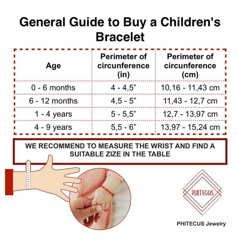 PHITECUS Red Bracelet for Babies, Baby Girl and Baby boy. Protection Amulet for Children. String for Good Luck and The Evil Eye. Infant Bracelet for Newborn and Kids - Image 2