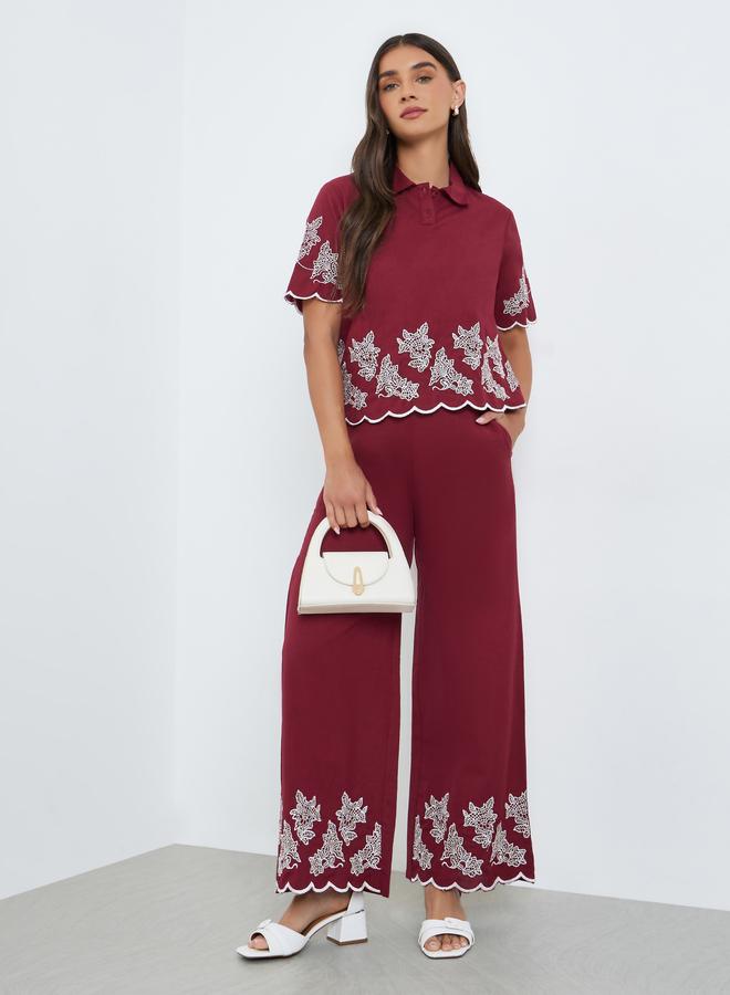 Styli Women Embroidered Top and Trousers Co-Ords - Image 1