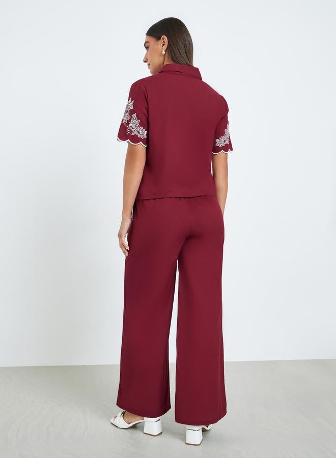 Styli Women Embroidered Top and Trousers Co-Ords - Image 5