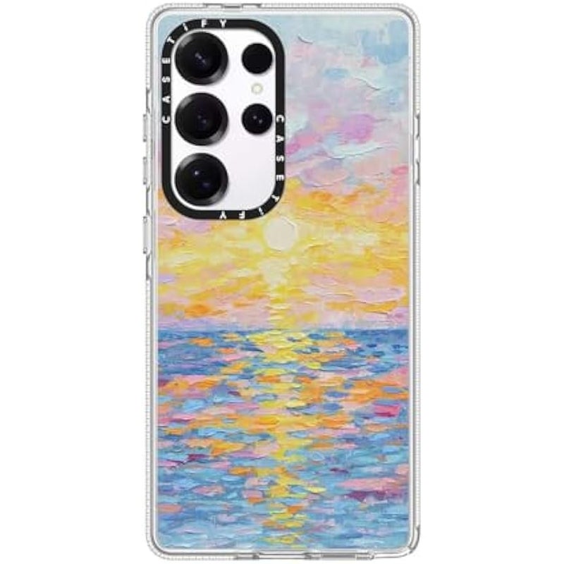 Casetify Magnetic Clear Galaxy S25 Ultra Case 【Compatible with Magsafe】 - Frosted Sunset - Image 4