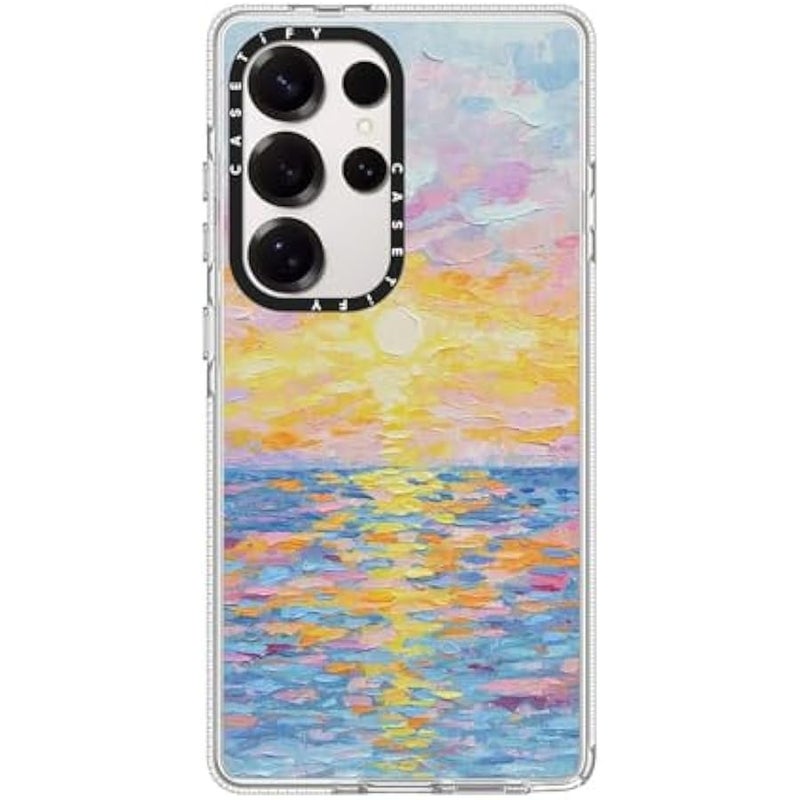 Casetify Magnetic Clear Galaxy S25 Ultra Case 【Compatible with Magsafe】 - Frosted Sunset - Image 1
