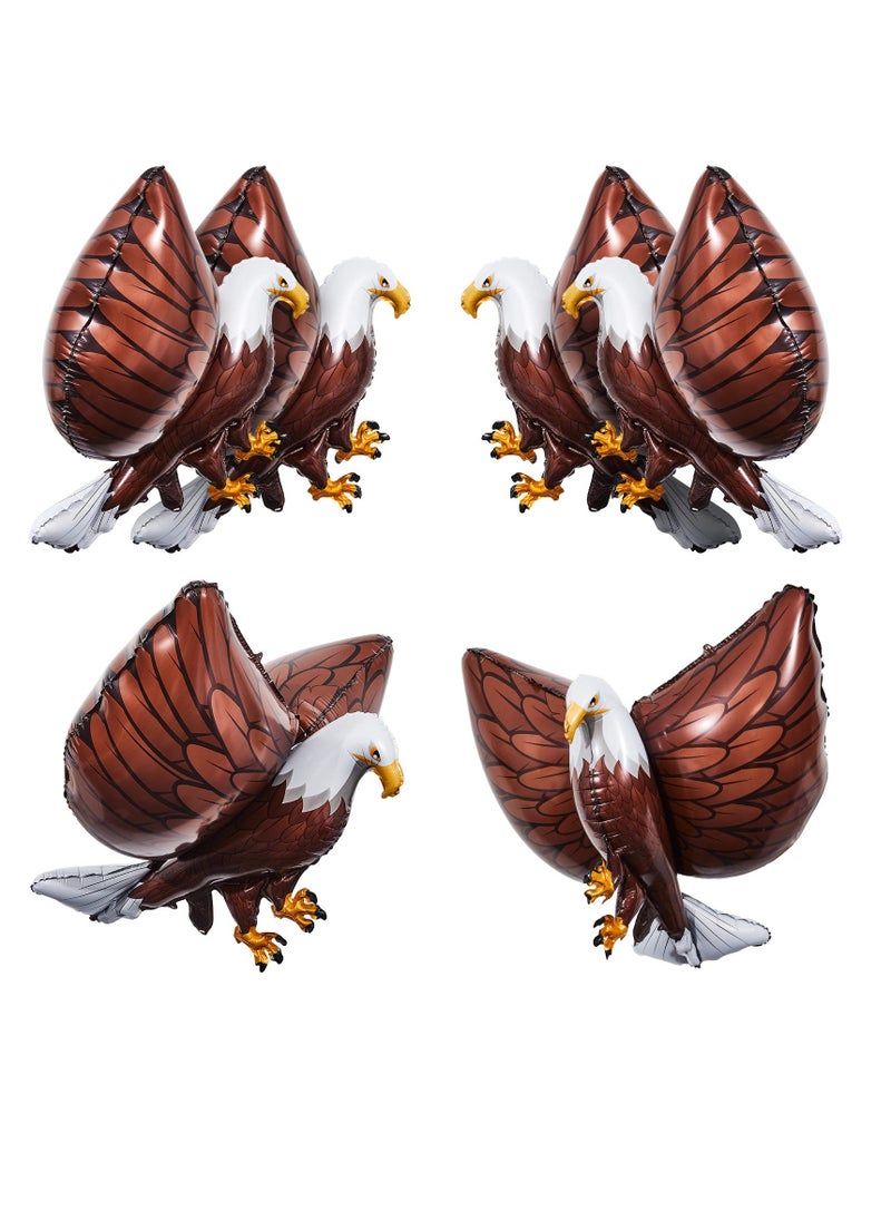 Excefore 3D Giant Eagle Foil Balloons, 3D Inflatable Eagle Balloon, Kids Animal Big Bird Party Decorations, Baby Shower Birthday Party Supplies (6 Pcs 32 x 26 Inch)  - Image 1