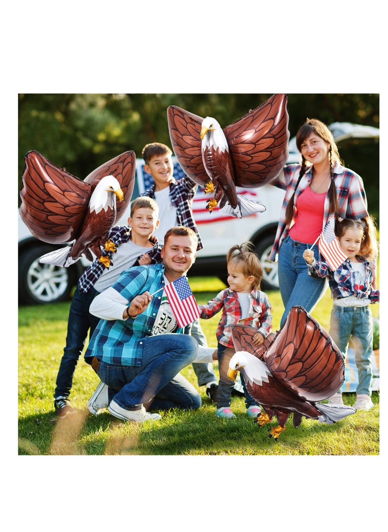 Excefore 3D Giant Eagle Foil Balloons, 3D Inflatable Eagle Balloon, Kids Animal Big Bird Party Decorations, Baby Shower Birthday Party Supplies (6 Pcs 32 x 26 Inch)  - Image 5