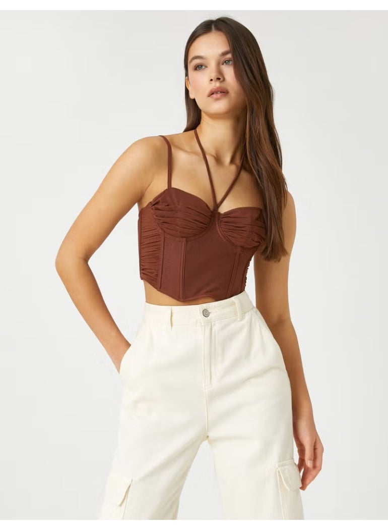 KOTON Sweetheart Neck Bustier Thin Straps - Image 2