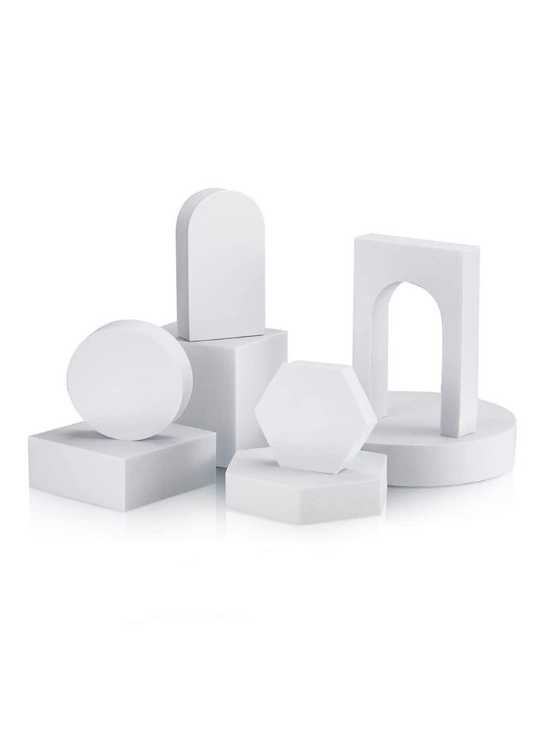 Hard Foam Shapes Makeup Tools Studio Shooting Props Geometric Cube Cosmetics for Lipstick Craft Photography Background-8pcs  - Image 1