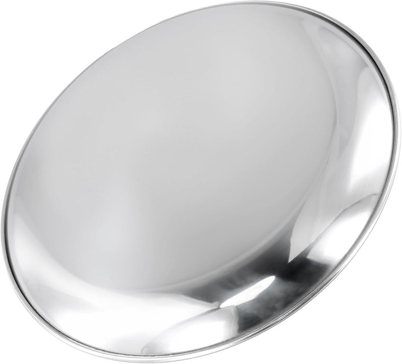 PINGEUI 8 Pack 12 inch Stainless Steel Plates Round Metal Dinner Plates Kitchenware Sliver metal plates Dishes Dinner Serving Tray Plates for BBQ Snack Food Serving Party - Image 5