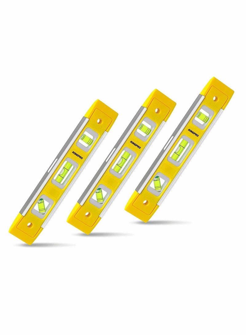 Y&D 9 Inch Torpedo Level, Magnetic Box Level with 4590180Bubbles, Shock Resistant Bubble Tool for Measuring  - Image 1