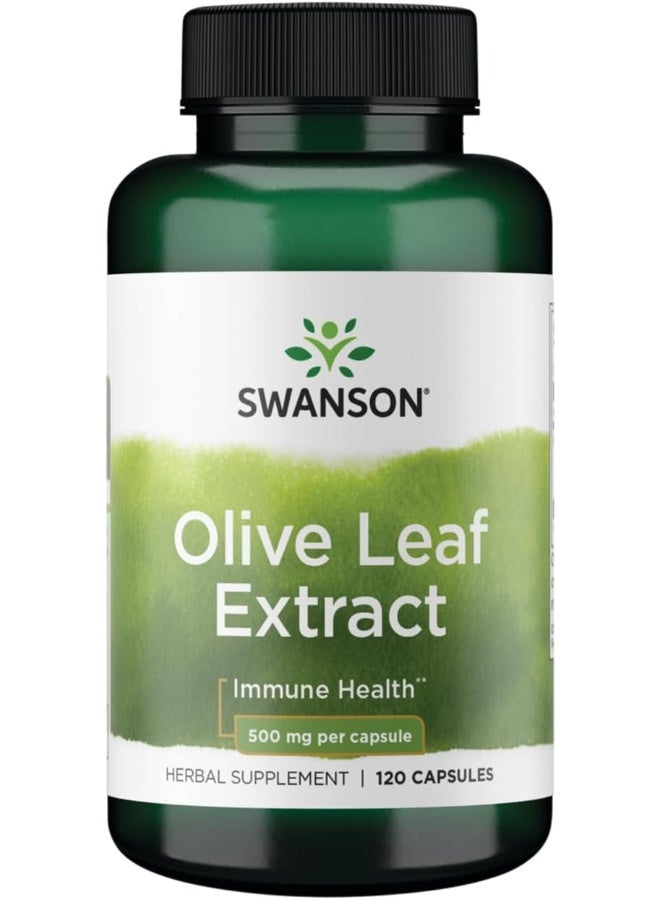 Swanson Herbs Olive Leaf Extract 500mg - 120 Capsules - Image 1