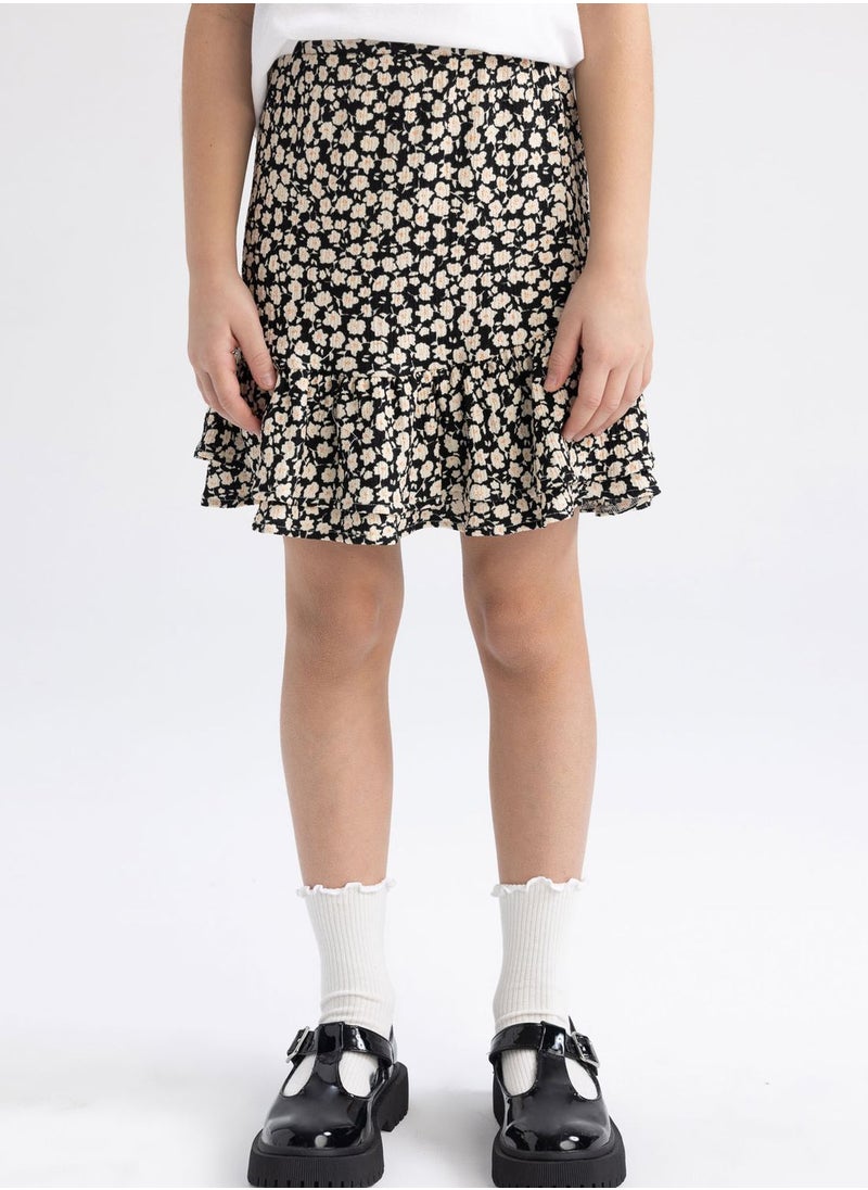 DeFacto Kids Micro Floral Print T-Shirt & Skirt  - Image 1