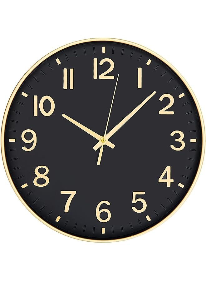 Raxoom Clock 12 Inch Silent Non-Ticking Wall Clocks Battery Operated large timepiece stereoscopic dial, Ultra-Quiet Movement Quartz 3D Numbers Wall Clock - Image 1