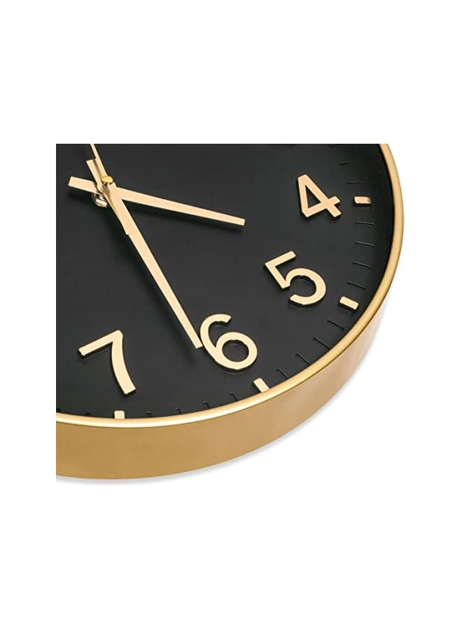 Raxoom Clock 12 Inch Silent Non-Ticking Wall Clocks Battery Operated large timepiece stereoscopic dial, Ultra-Quiet Movement Quartz 3D Numbers Wall Clock - Image 3