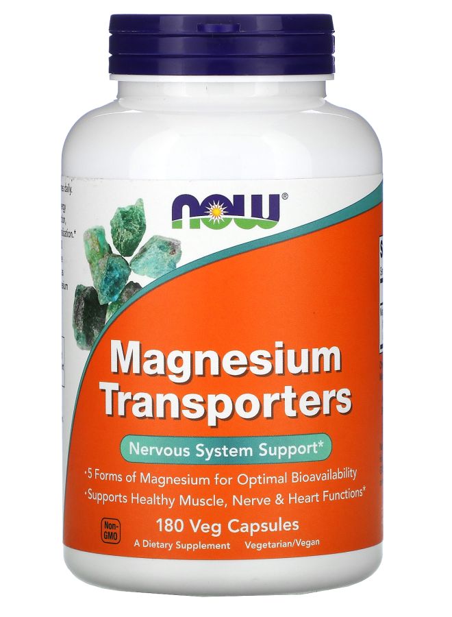 now Magnesium Transporters 180 Veg Capsules