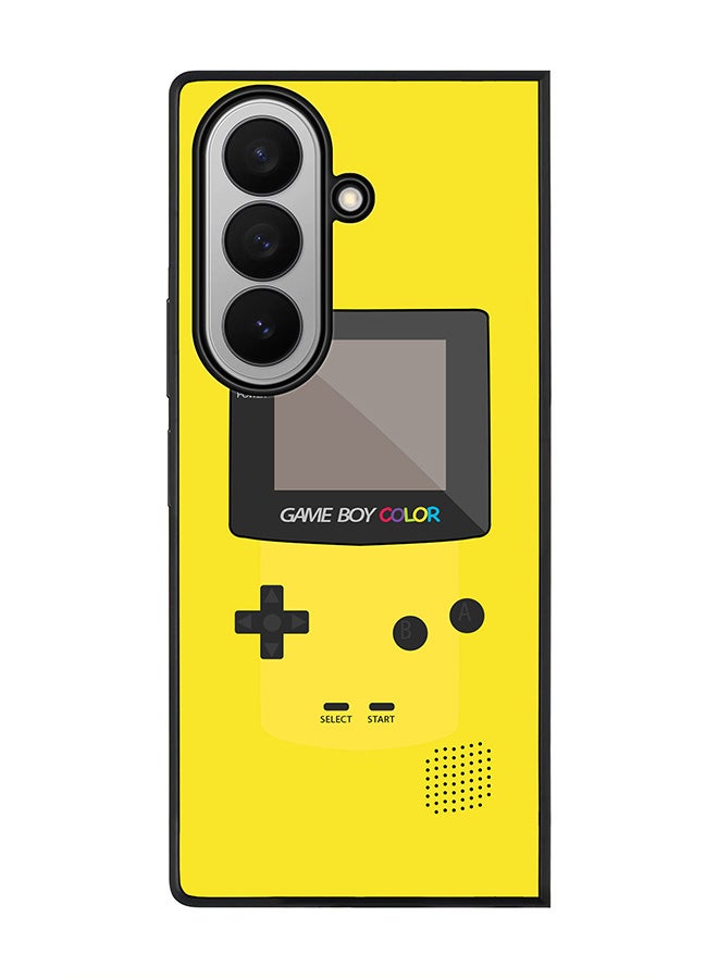 For Samsung Galaxy Z Fold7 Case,Slim fit Camera Protection, Shockproof Thin Phone cover  - Gameboy Color - Yellow
