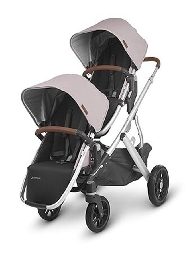 UPPAbaby Rumbleseat V2 - Alice - Dusty Pink, Silver Frame, Saddle Leather  - Image 2
