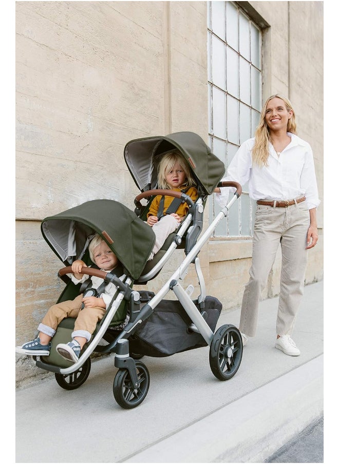 UPPAbaby Rumbleseat V2 - Alice - Dusty Pink, Silver Frame, Saddle Leather  - Image 3