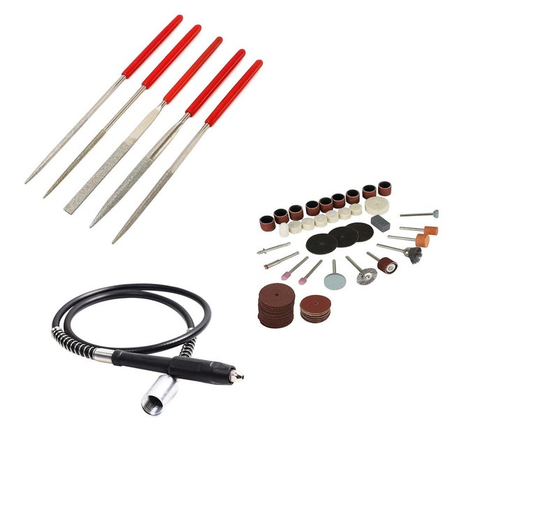 Digital Craft Rotary Tool Die Grinder Accessory Kit DIY Crafts Kit All in One Items DIY Works 5Pc Diamond File SetDie Grinder Shaft105Pc Rotary Tools Set