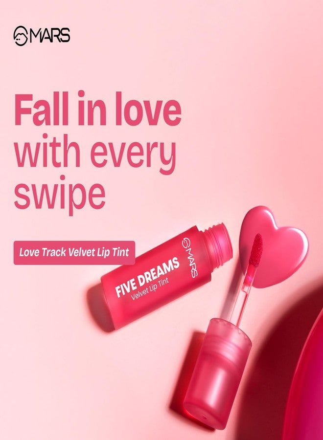 MARS Love Track Velvet Lip Tint (2.8ml) (THREE HEART) | Velvet Matte Finish | Non-Sticky & Lightweight | Highly Pigmented | Comfortable Wear | 6 Flattering Shades - Image 4