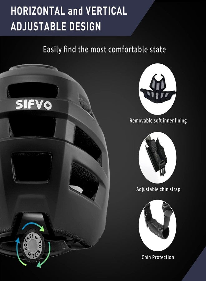 SIFVO MTB Bicycle Helmet for Men and Women, Bicycle Helmet with Visor, Bicycle Helmet, Mountain Bike Helmet, Road Bike Helmet, Lightweight & Adjustable M/L (54-62 cm) - Image 4