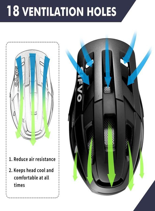 SIFVO MTB Bicycle Helmet for Men and Women, Bicycle Helmet with Visor, Bicycle Helmet, Mountain Bike Helmet, Road Bike Helmet, Lightweight & Adjustable M/L (54-62 cm) - Image 3