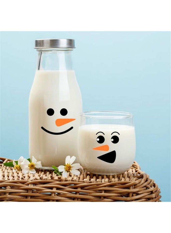 Kiddale ملصقات وجه رجل الثلج من كيدال، ملصقات ثلاجة عيد الميلاد، ملصقات زجاجية قابلة للإزالة، فن وجه رجل الثلج الجميل، ديكور جدار عيد الميلاد - Image 5