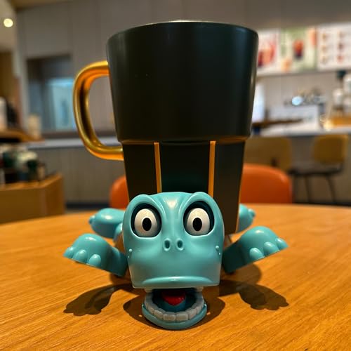 JOD®Turtle Cup Holder,Turtle Coaster with Funny Expression, Cup Holder with Liftable Limbs & Expressive Face for Turtles,Tortoise Lover Gag Gifts Home Decor(Blue) - Image 1
