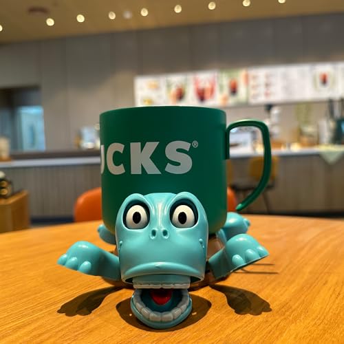 JOD®Turtle Cup Holder,Turtle Coaster with Funny Expression, Cup Holder with Liftable Limbs & Expressive Face for Turtles,Tortoise Lover Gag Gifts Home Decor(Blue) - Image 3
