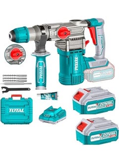 TOTAL Brushless Motor Rotary Hammer 20 Volt With 2 Pcs 4.0Ah Battery And 1 Pcs Charger Trhli202882 