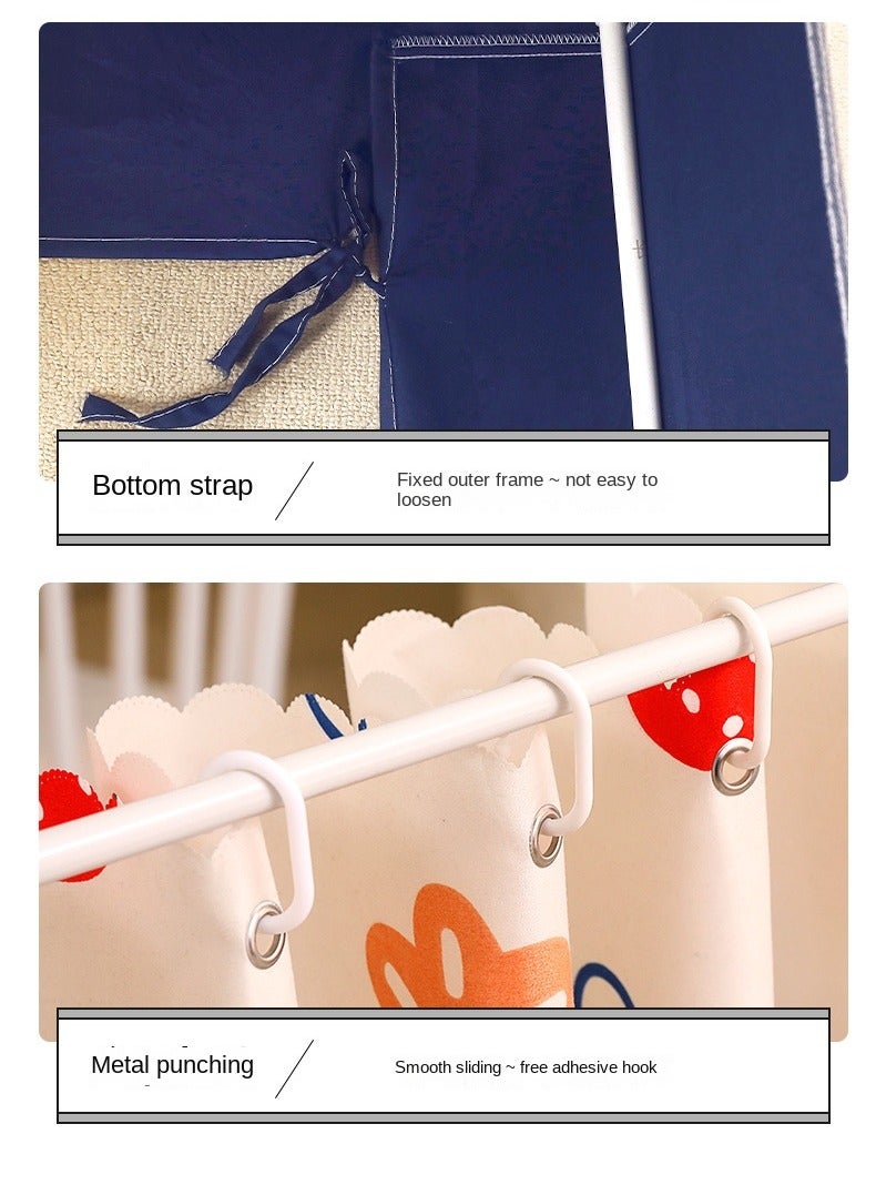 73Hours Bed Canopy Tents Curtain Blackout Curtain Single Bed Tent Curtain Student Shading Cloth Bed Canopy Mosquito Net Student Sleep Privacy Protection - Image 5