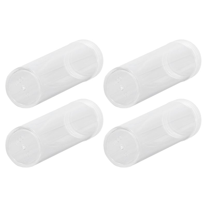 Round Clear Coin Tube Plastic Coin Storage Tubes with Cushion Sponge for 25mm / 0.98in Coins Collection - Image 5