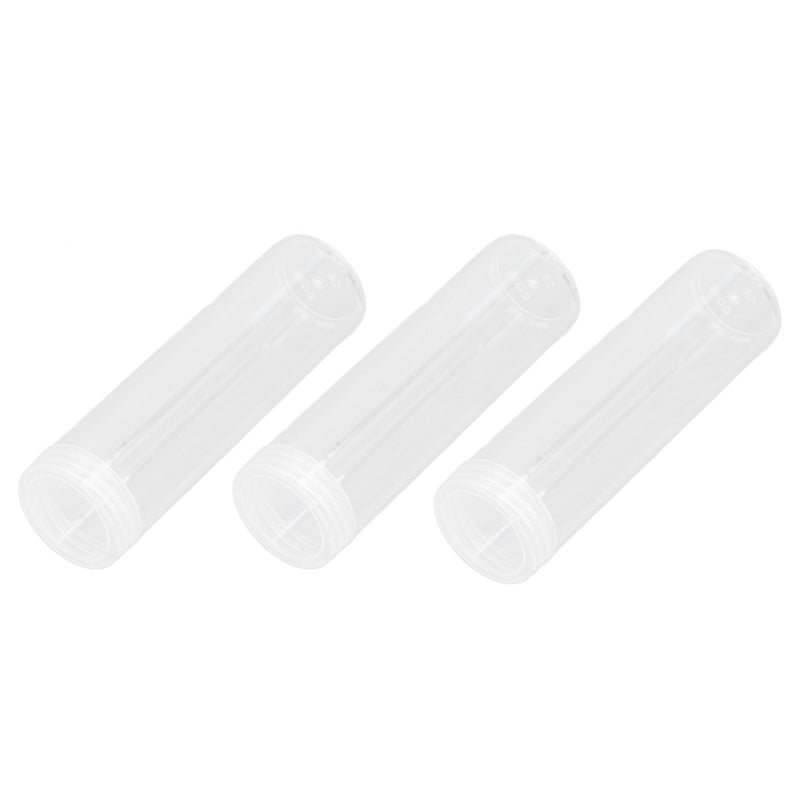 Round Clear Coin Tube Plastic Coin Storage Tubes with Cushion Sponge for 25mm / 0.98in Coins Collection - Image 1