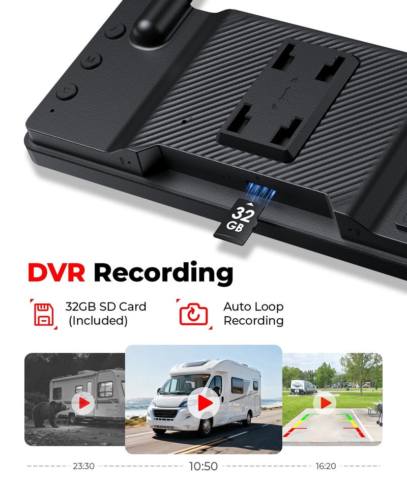 Foxpark Wireless Backup Camera Solar Magnetic: 7.2" 1080P HD Split-Screen Monitor with Strong Signal, 1Min Easy Install, DVR Recording, Portable Storage Bag, Back up Camera for RV, Truck, Trailer, Camper - Image 4
