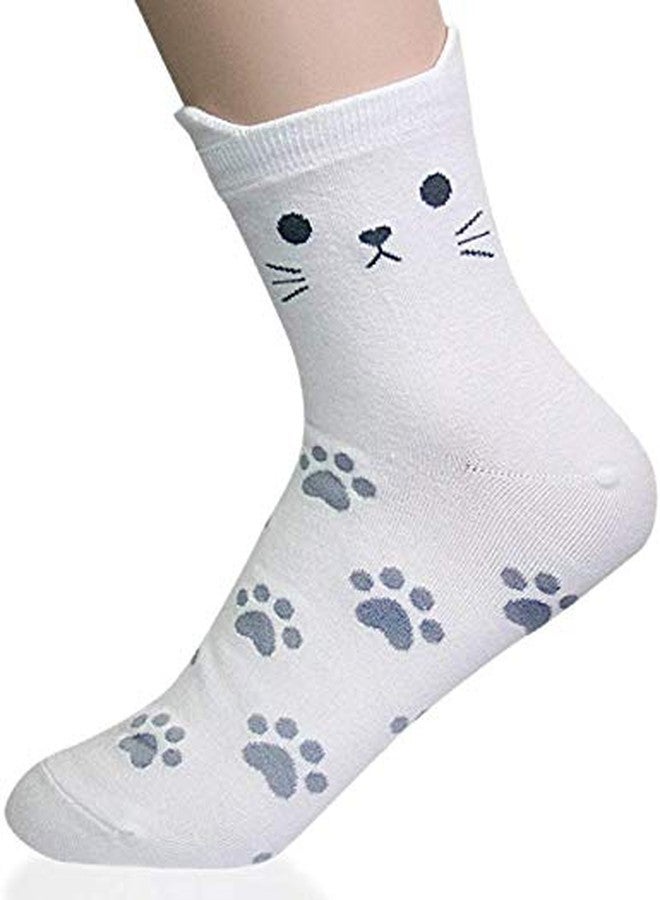 JMP 5 Pairs Womens Cute Patterned Animal Socks Colorful Funny Casual Cotton Novelty Crew Socks (Multicolor, Freesize) - Image 5