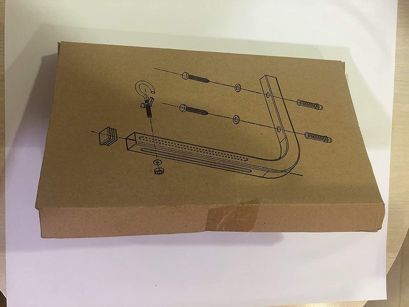 XTECTORVIEW Universal L Shaped Wall Hangers for Hanging Projector Screen, Comes with Hook and Screws, Adjustable, 11 Inch Length (Weight Capacity 20 Kg) Color-White - Image 2