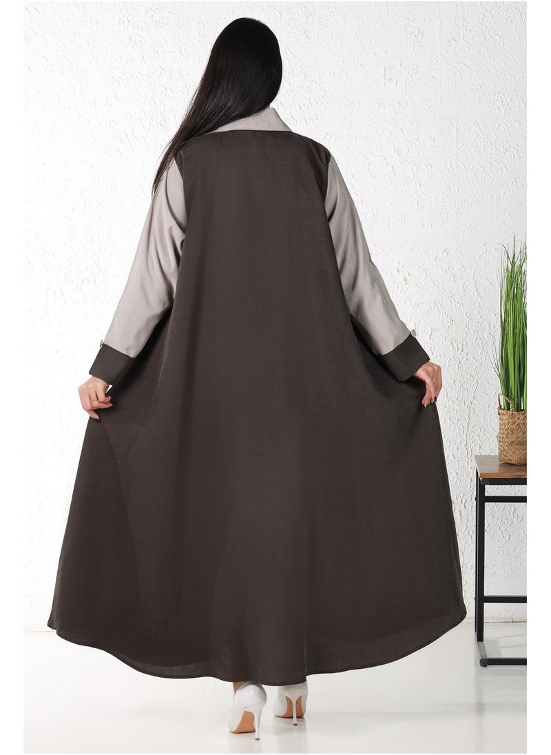 Brown and gray abaya - pzsku/Z5437EB15ACB65A50B0FCZ/45/_/1707896656/9a4811f7-2b34-4425-ad33-e08b925d7d12