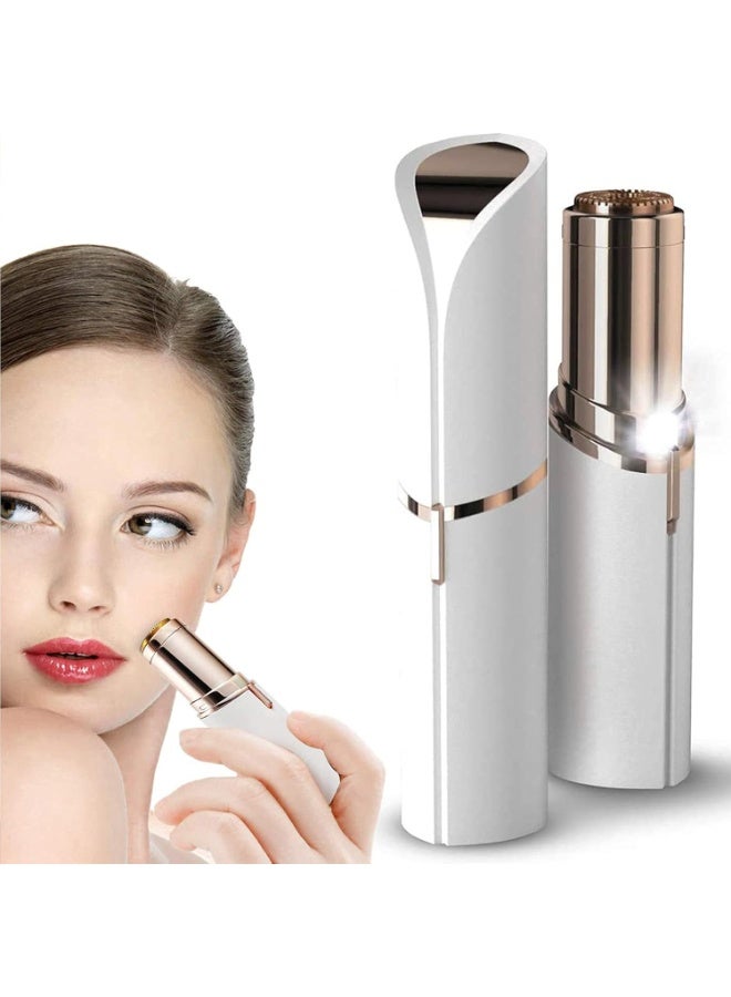 أفضل هدية للفتيات - جهاز إزالة شعر الوجه للنساء، جهاز إزالة شعر كهربائي غير مؤلم وخالٍ من العيوب، ماكينة حلاقة نسائية مقاومة للماء للخدين/الذقن/الذراعين، بطارية مرفقة وإضاءة  مدمجة - Image 5