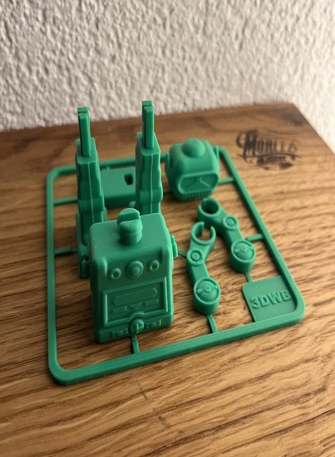 3D Craft Retro Robot Eraser, Mint Multicolor, Classic Design, Desktop Accessory - Image 2