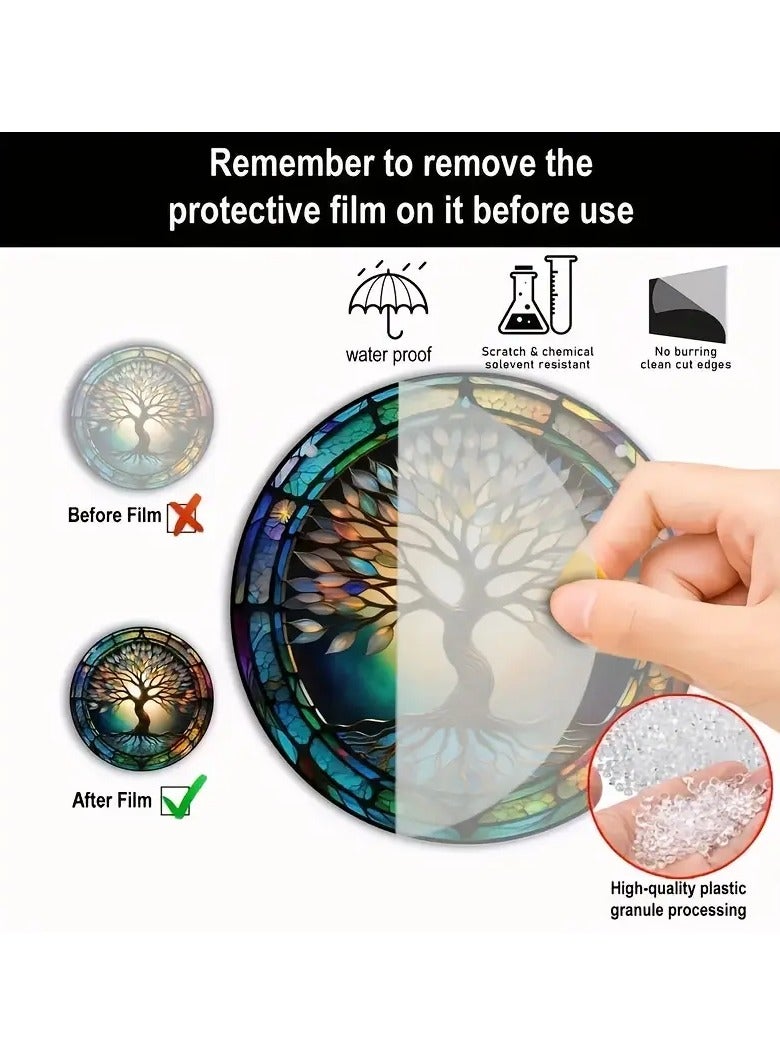 Goolsky 3D Tree of Life Sun Catcher - Colorful Leaf Design, Perfect for Windows & Walls, Ideal Gift for Mom, Grandma, Teacher, Friend - Vintage Acrylic Home Decor - Image 2