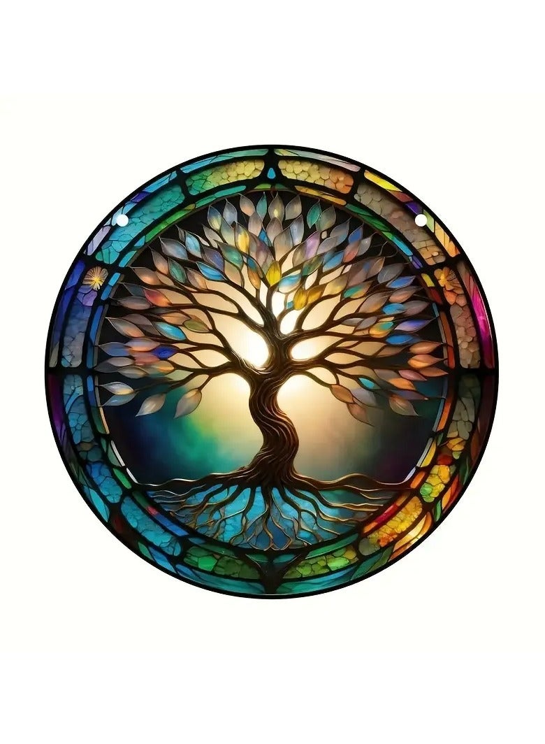 Goolsky 3D Tree of Life Sun Catcher - Colorful Leaf Design, Perfect for Windows & Walls, Ideal Gift for Mom, Grandma, Teacher, Friend - Vintage Acrylic Home Decor - Image 3