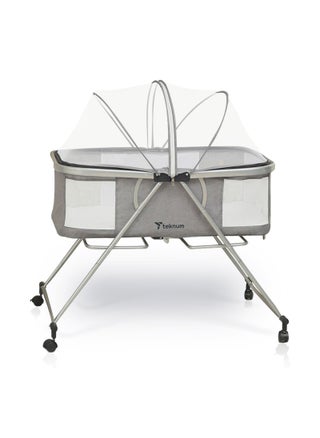 3 IN 1 Baby Cot/Cradle With Mosquito Net & Wheels Dark Grey - pzsku/Z543811E4A63842A3E542Z/45/_/1679985500/b638958f-8ed2-4249-9362-af6214ffab3c