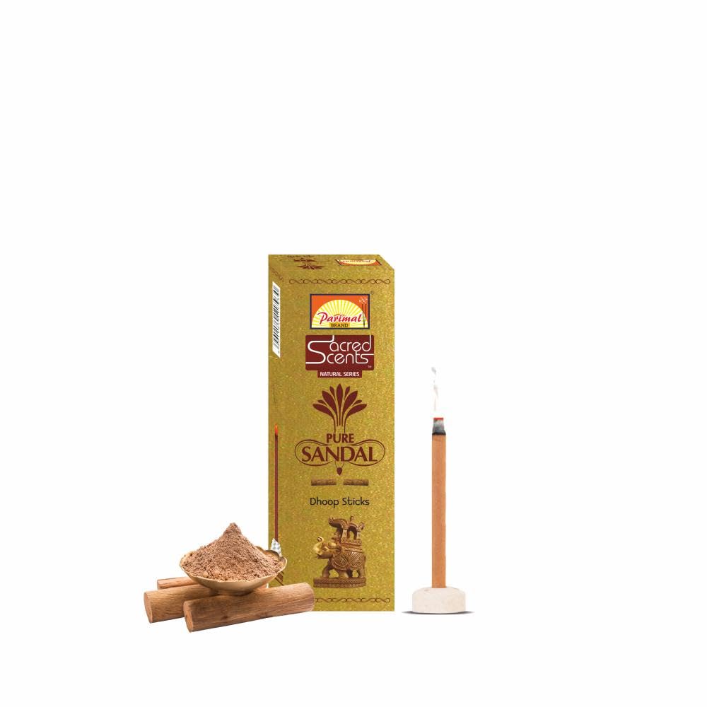 Parimal Parimal S12 Sacred Scents Pure Sandal Dhoop Sticks Pack of 12 ...