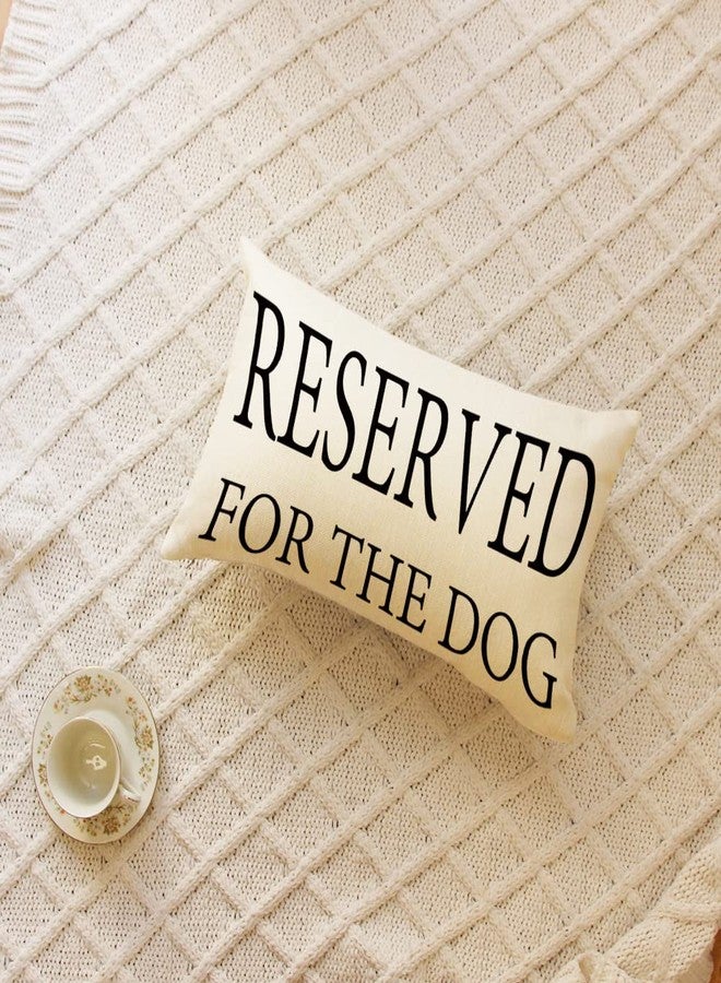 Ogiselestyle Reserved for The Dog Throw Pillow Covers, 12 x 20 Inch Dog Lover Cushion Case Decoration for Sofa Couch - Image 2