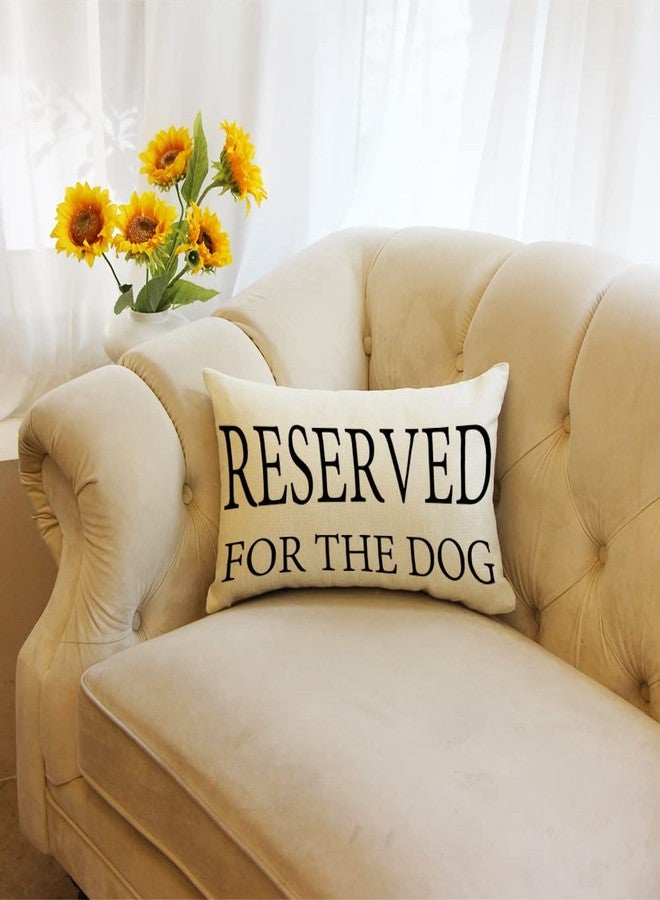 Ogiselestyle Reserved for The Dog Throw Pillow Covers, 12 x 20 Inch Dog Lover Cushion Case Decoration for Sofa Couch - Image 3