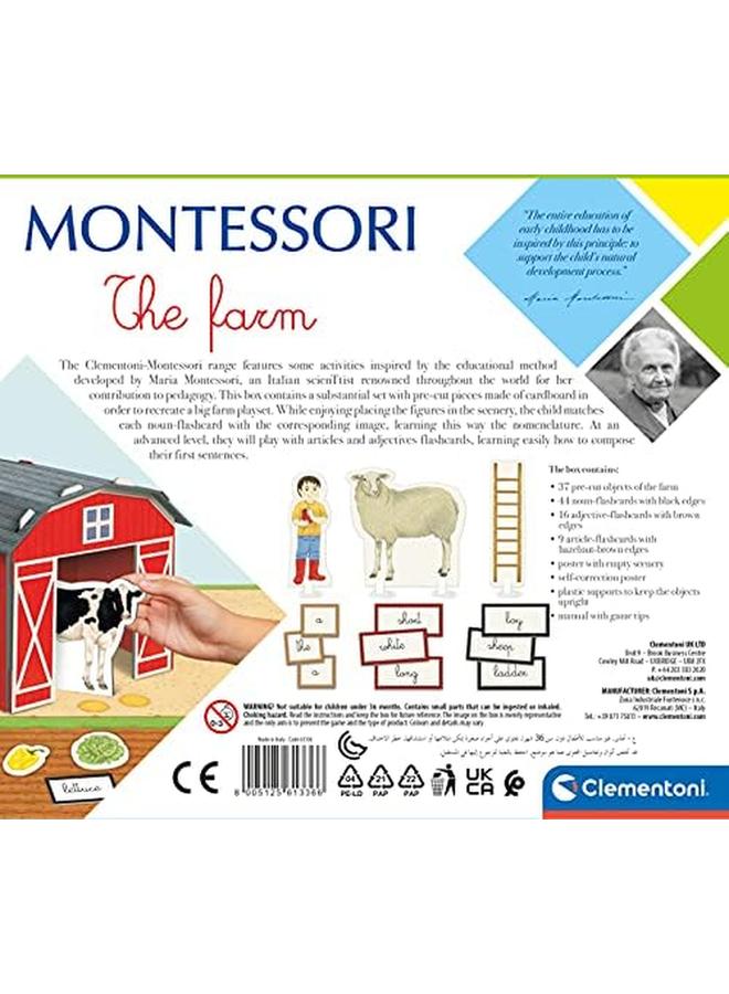 Clementoni Montessori The Farm Set To Learn Words For Age 3 Years Plus Years Old - Image 3