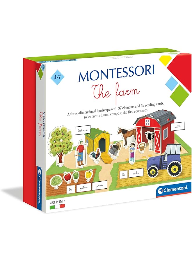 Clementoni Montessori The Farm Set To Learn Words For Age 3 Years Plus Years Old - Image 1