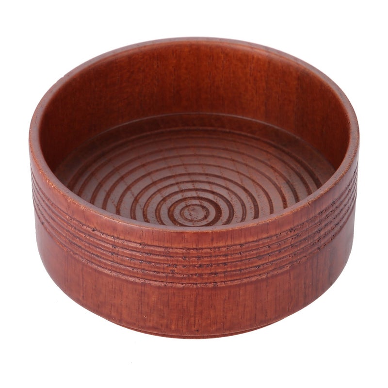 Wooden Shaving Soap Bowl Cup Mug Tool Natural For Man Shaver Razor Cleansing Foam Round - Image 1