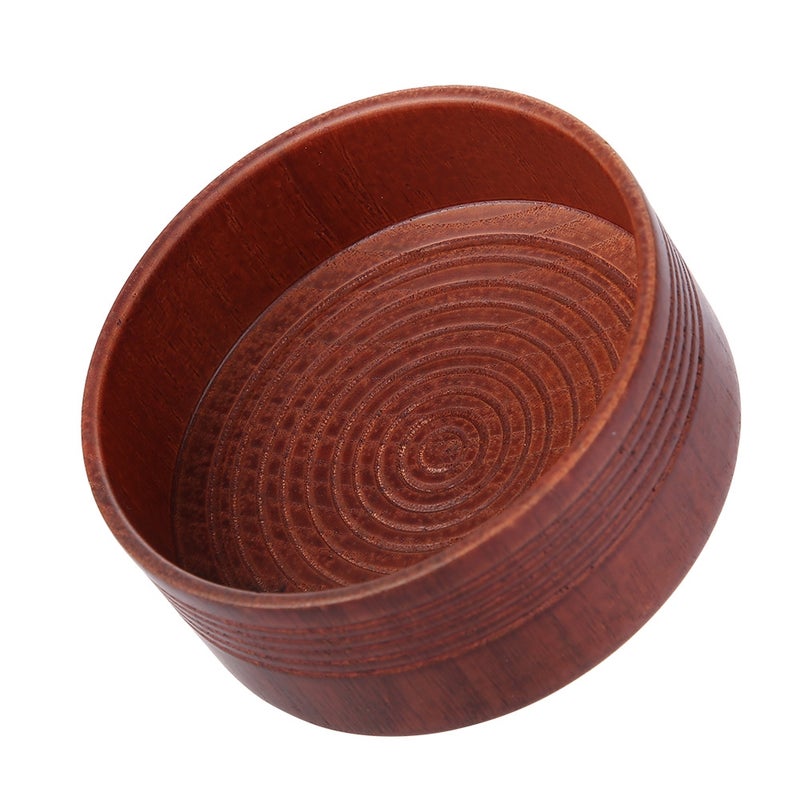 Wooden Shaving Soap Bowl Cup Mug Tool Natural For Man Shaver Razor Cleansing Foam Round - Image 2